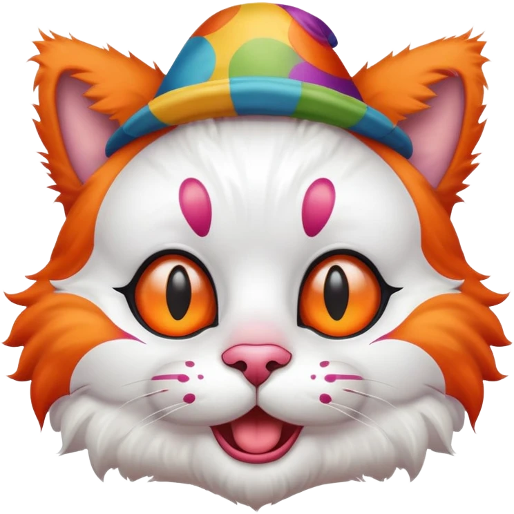 Kitty clown emoji