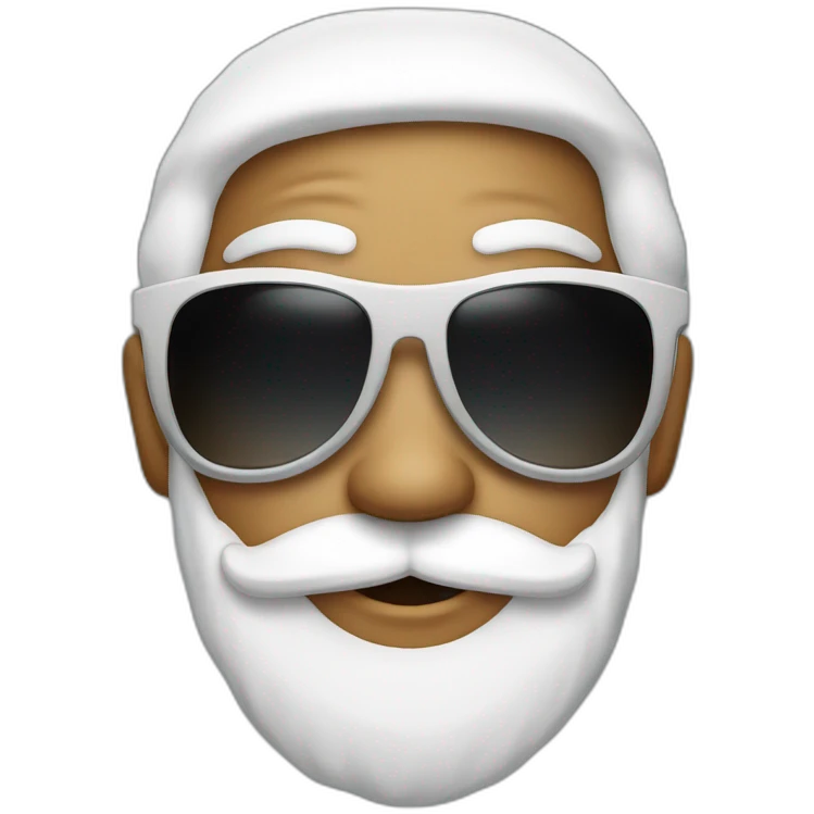 "Fashionable Santa with sunglasses. emoji