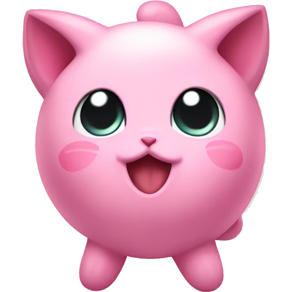 Jigglypuff expressing love emoji