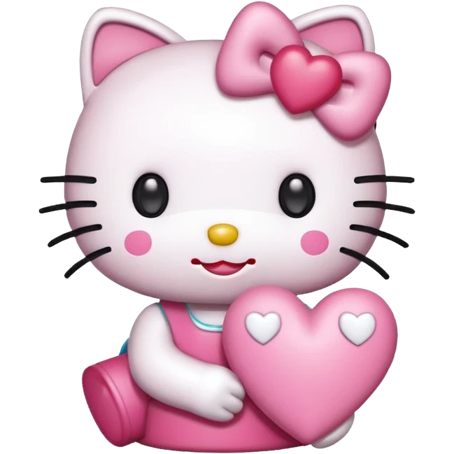 hello kitty with hearts  emoji