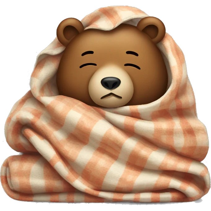 Bear sleeping with blanket  emoji