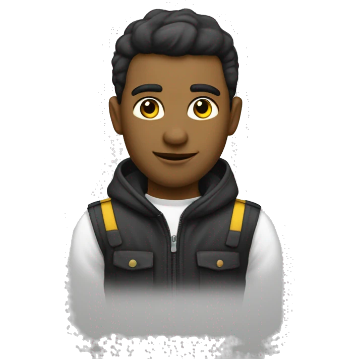 черно-белый кот с желтыми глазами emoji