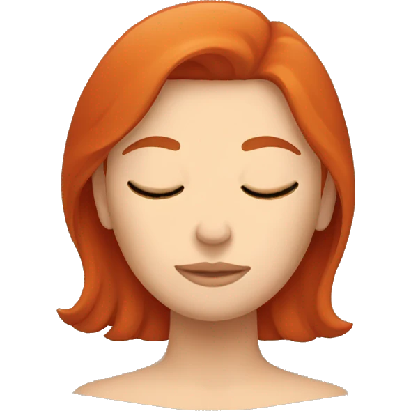 Red head woman sleeping emoji