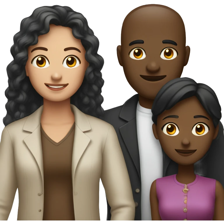 Casal homem branco e mulher negra emoji