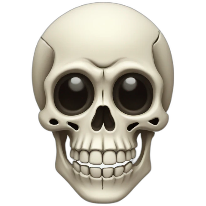 happy skeleton head emoji
