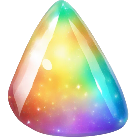 Shiny Rainbow-Sparkle-Iridescent-Nebula-Opal-Gemstone emoji