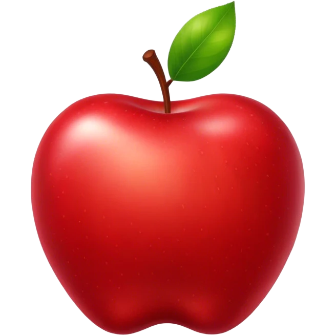 portrait of apple fruit emoji
