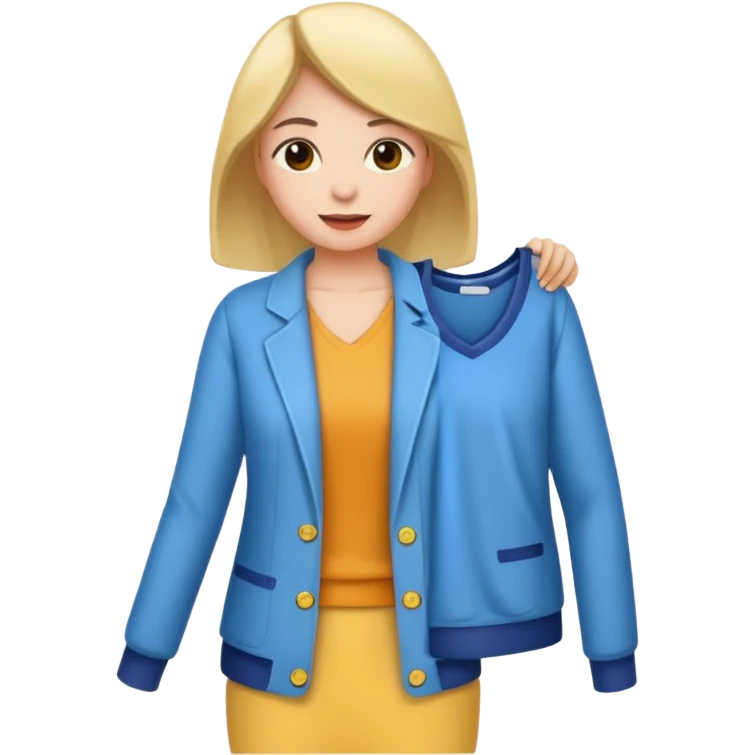 woman trying on clothes emoji