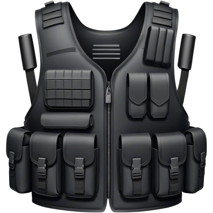 bullet proof vest all black  emoji