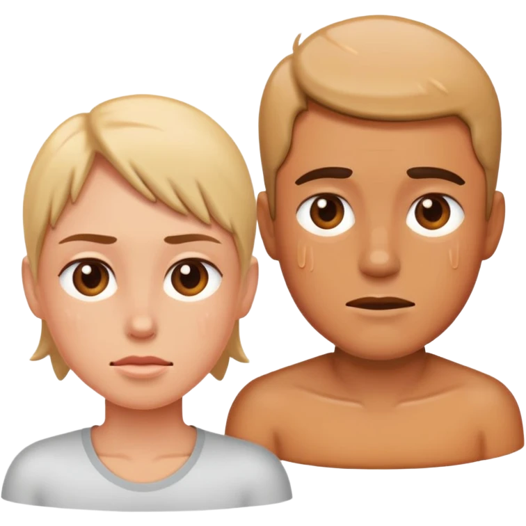 2 Humans water swetting emoji