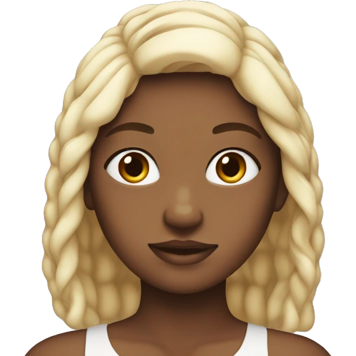 Girl with white front strands emoji