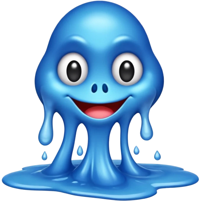 blue slimy goop emoji