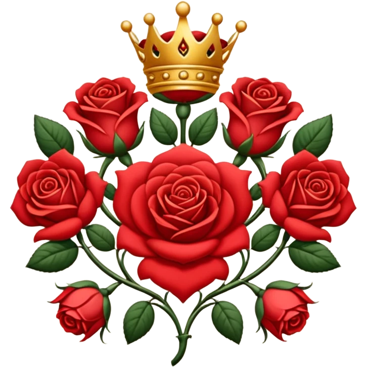 brasão com rosas condessa vermelha emoji