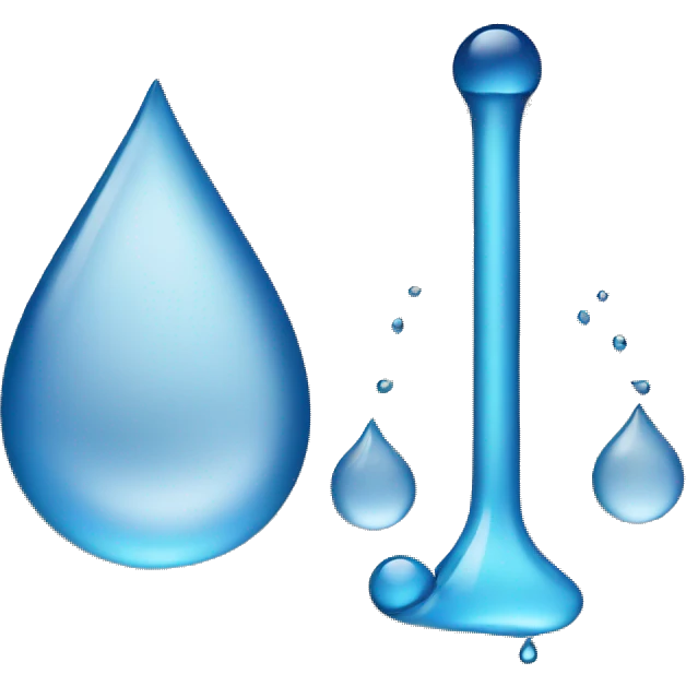 rule and water drop emoji