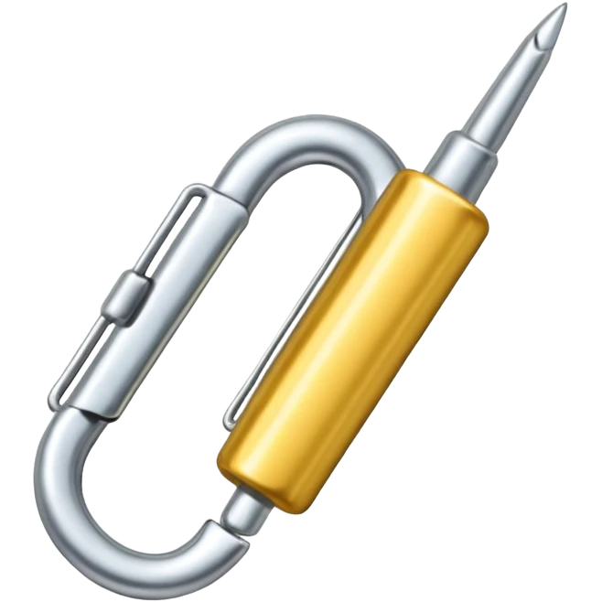 open safety pin with pointed end emoji