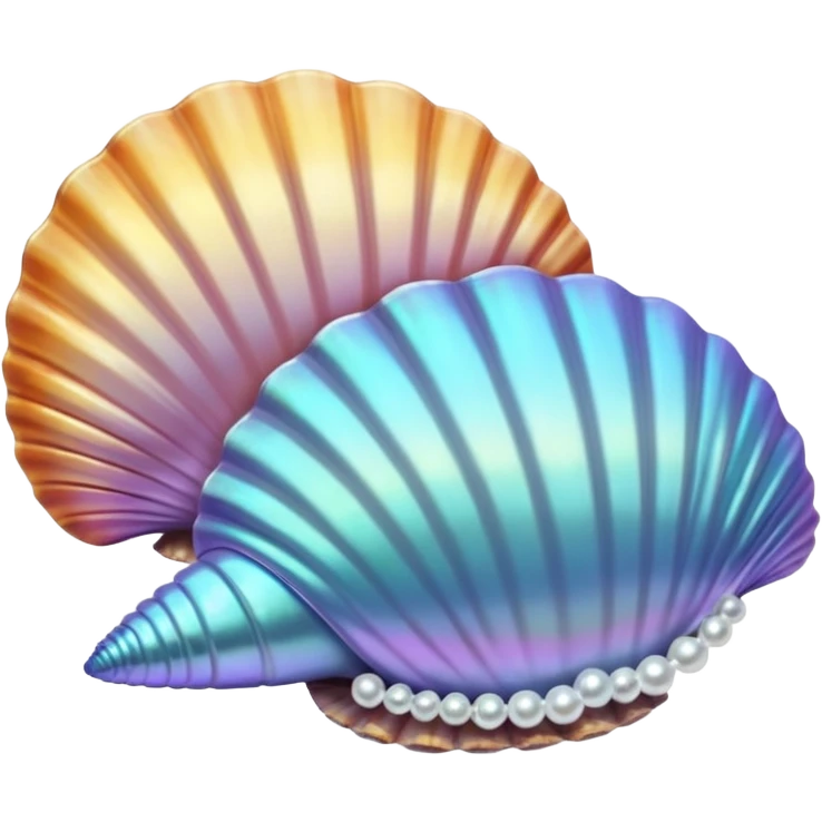 sea shells with pearls  emoji