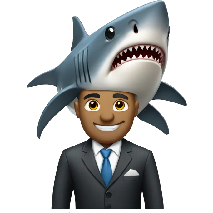 Shark businessman emoji