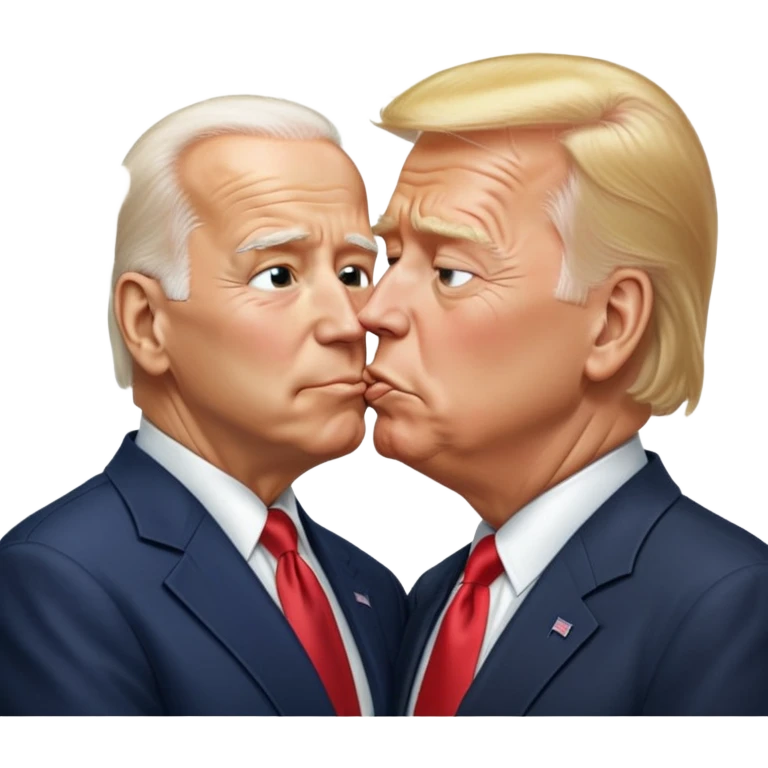 Biden kissing trump emoji