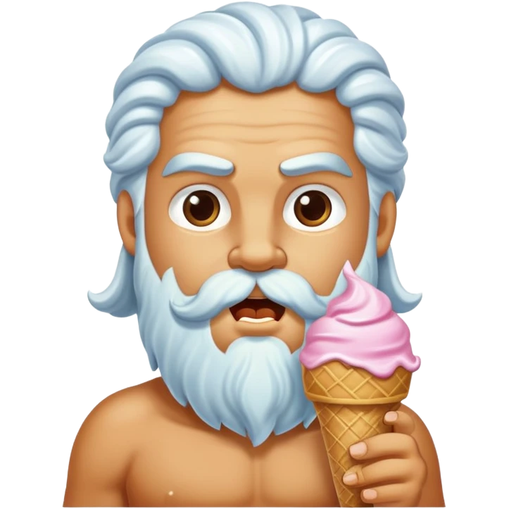 Zeus eating ice cream emoji