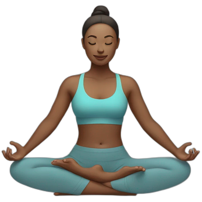 woman doing yoga emoji
