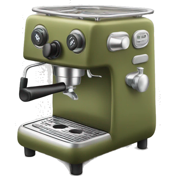 Olive green espresso machine emoji