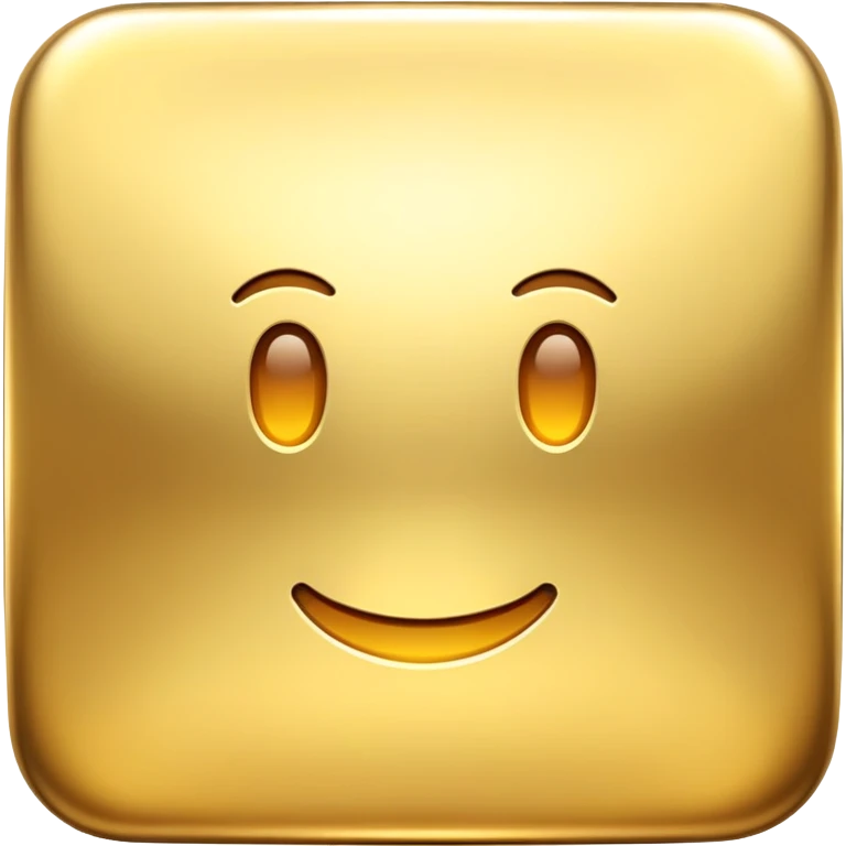 A golden square emoji