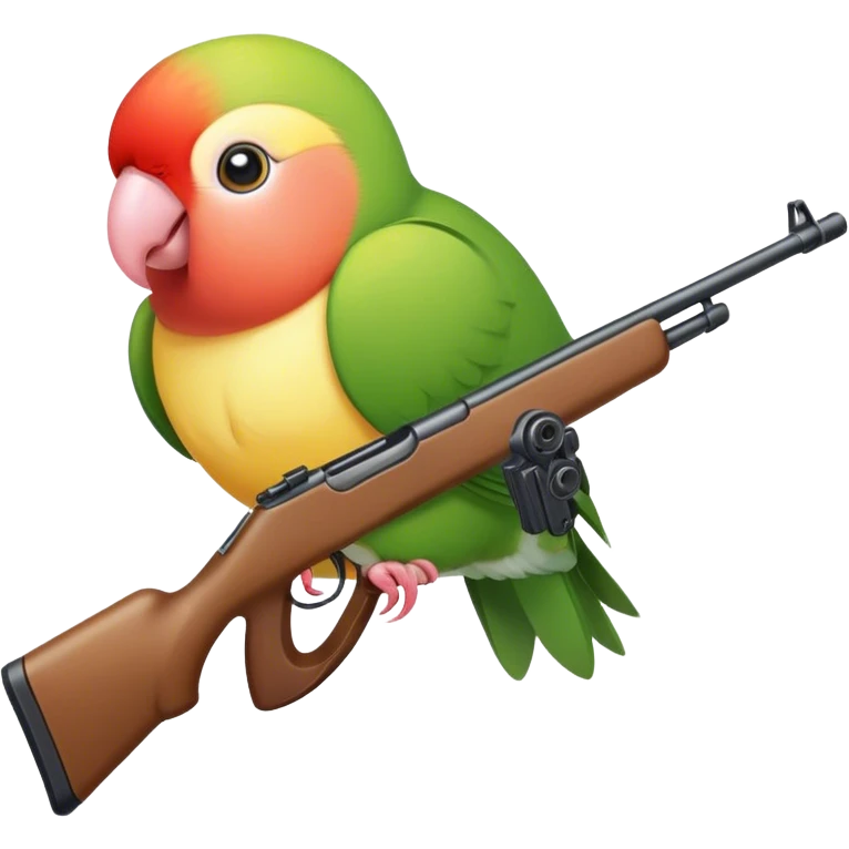 Lovebird shooting a rifle  emoji