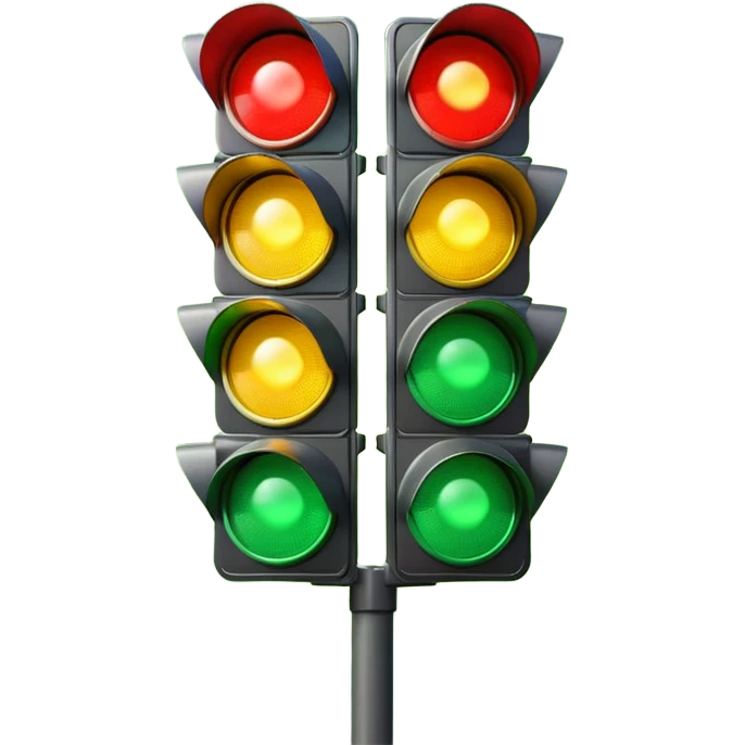 isometria illustrazione 3d Semaforo emoji