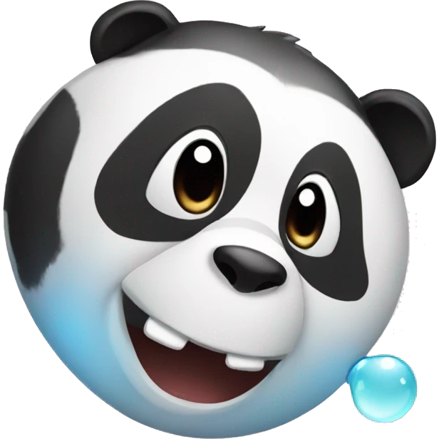 Panda with bubble  emoji