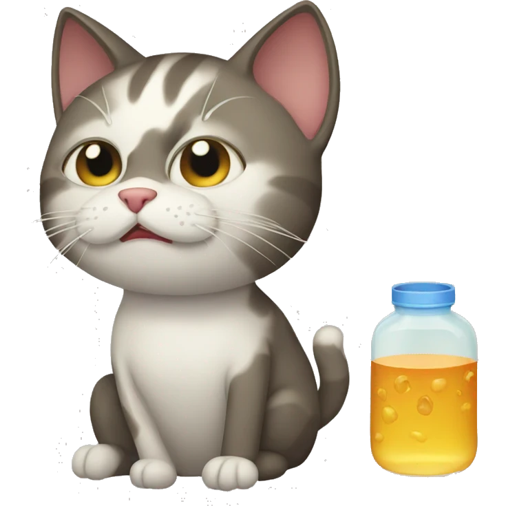 Sick cat emoji