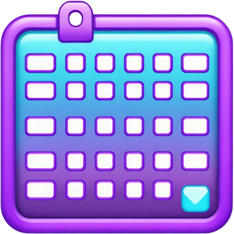 glitter purple and cian spreadsheet emoji