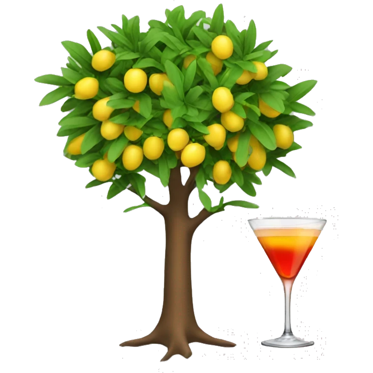 Plan tree with cocktail emoji