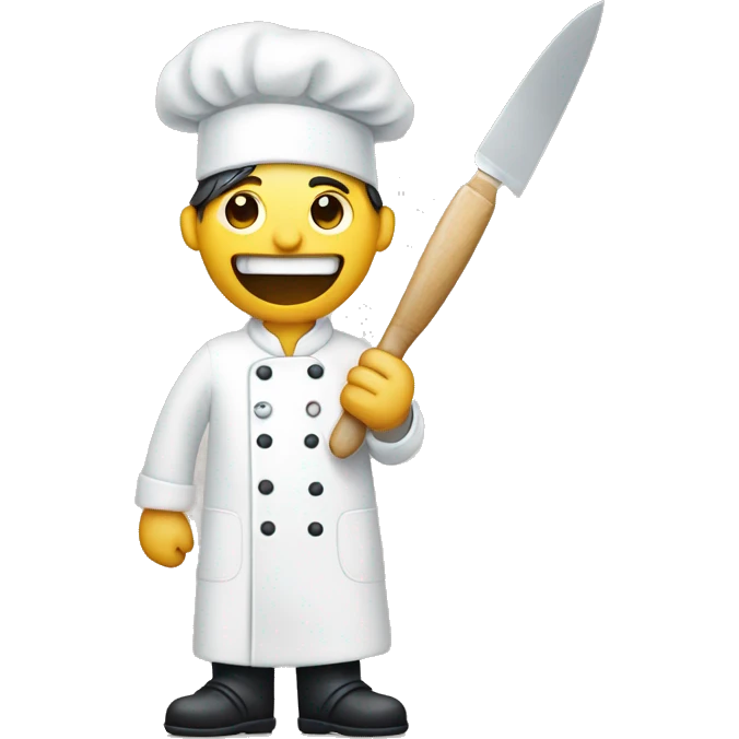 Chef  hold knife and dentist tool  emoji