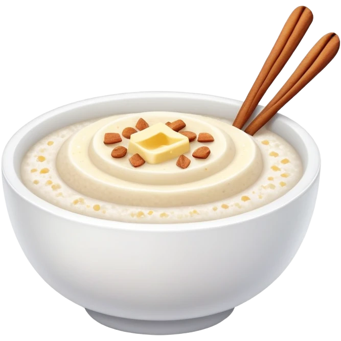 rice porridge with butter and cinnamon sugar emoji