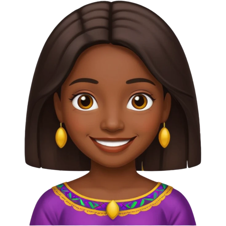 Mexican girl with silk press emoji