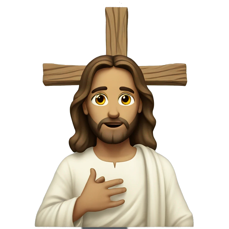 Jesus with a cross  emoji