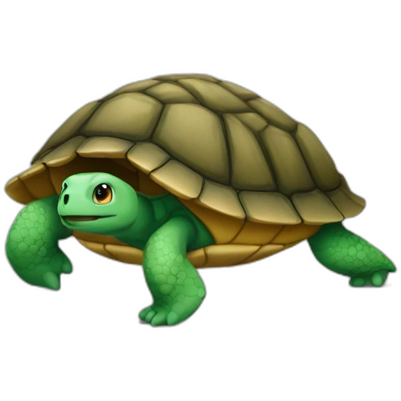 Fantôme sur une tortue emoji