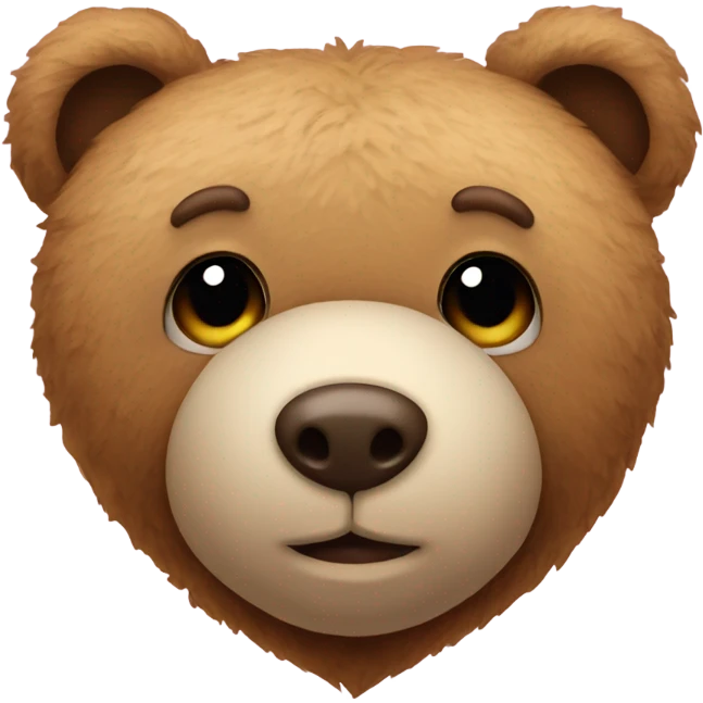 Teddy bear shaped like a heart emoji