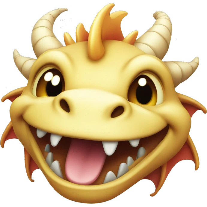Happy dragon emoji