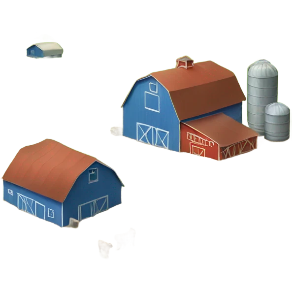 farm with blue sky emoji
