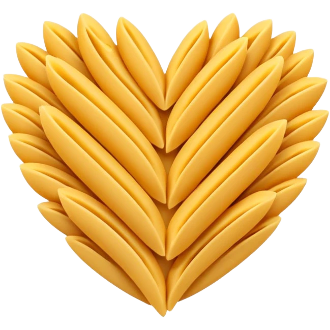 heart made from penne pasta emoji