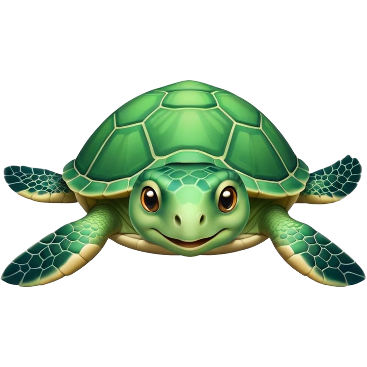 Cartoon-like sea turtle emoji