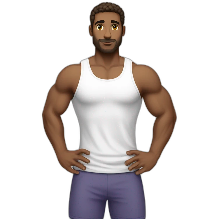 retro gym clothes for white man emoji