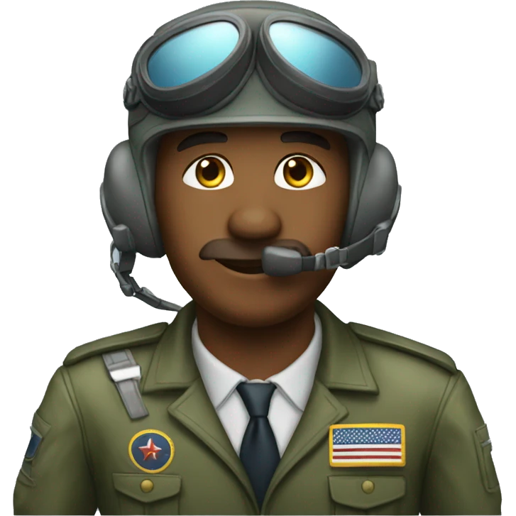 Warplane pilot saluating emoji