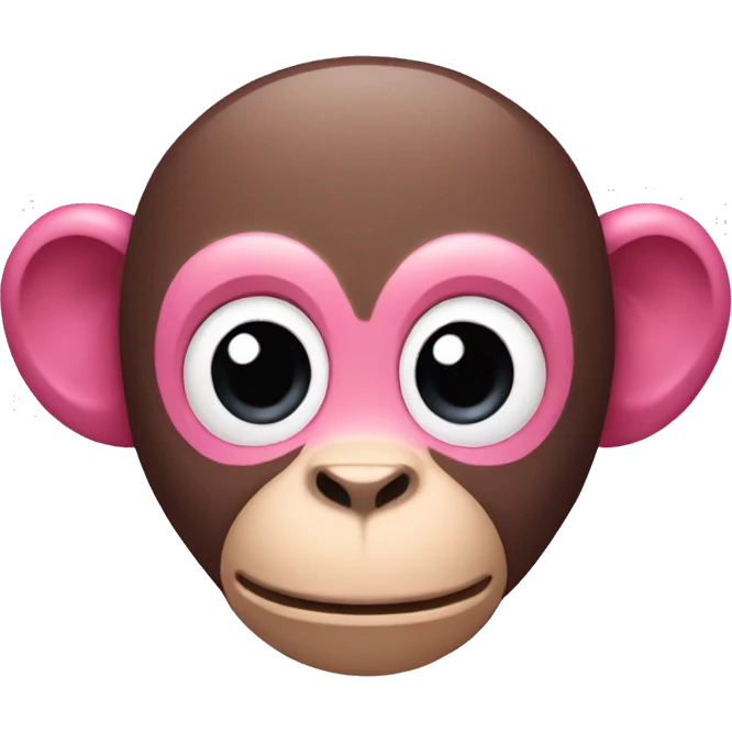 Pink monkey emoji