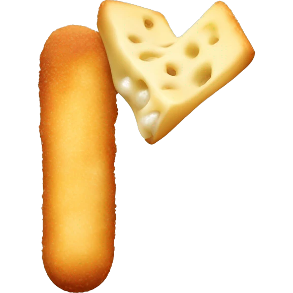 Mozzarella stick with cheese coming out  emoji