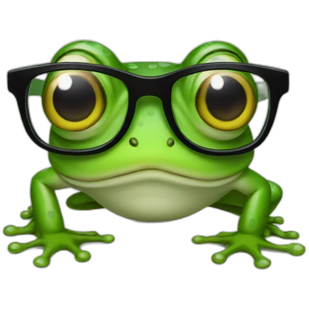 glasses frog emoji
