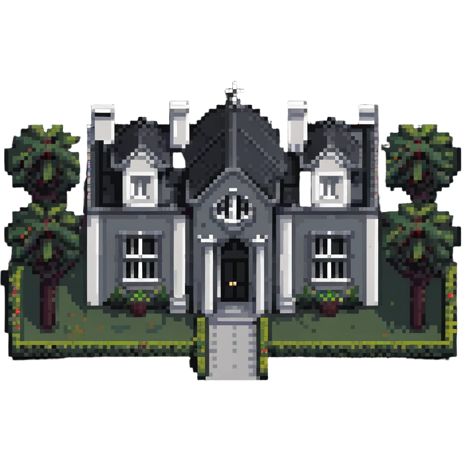 large mansion with garden emoji