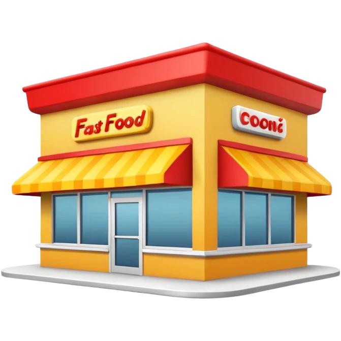 fast food restaurant emoji