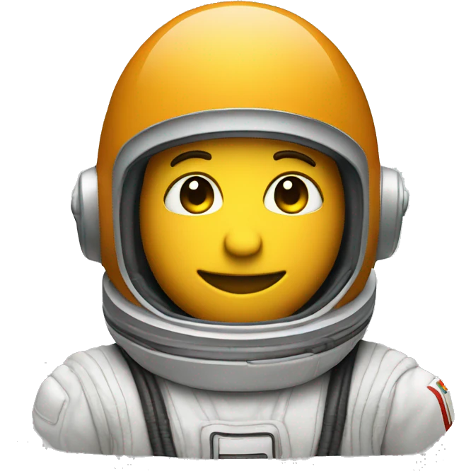standard smiling emoji with an astronaut helmet emoji